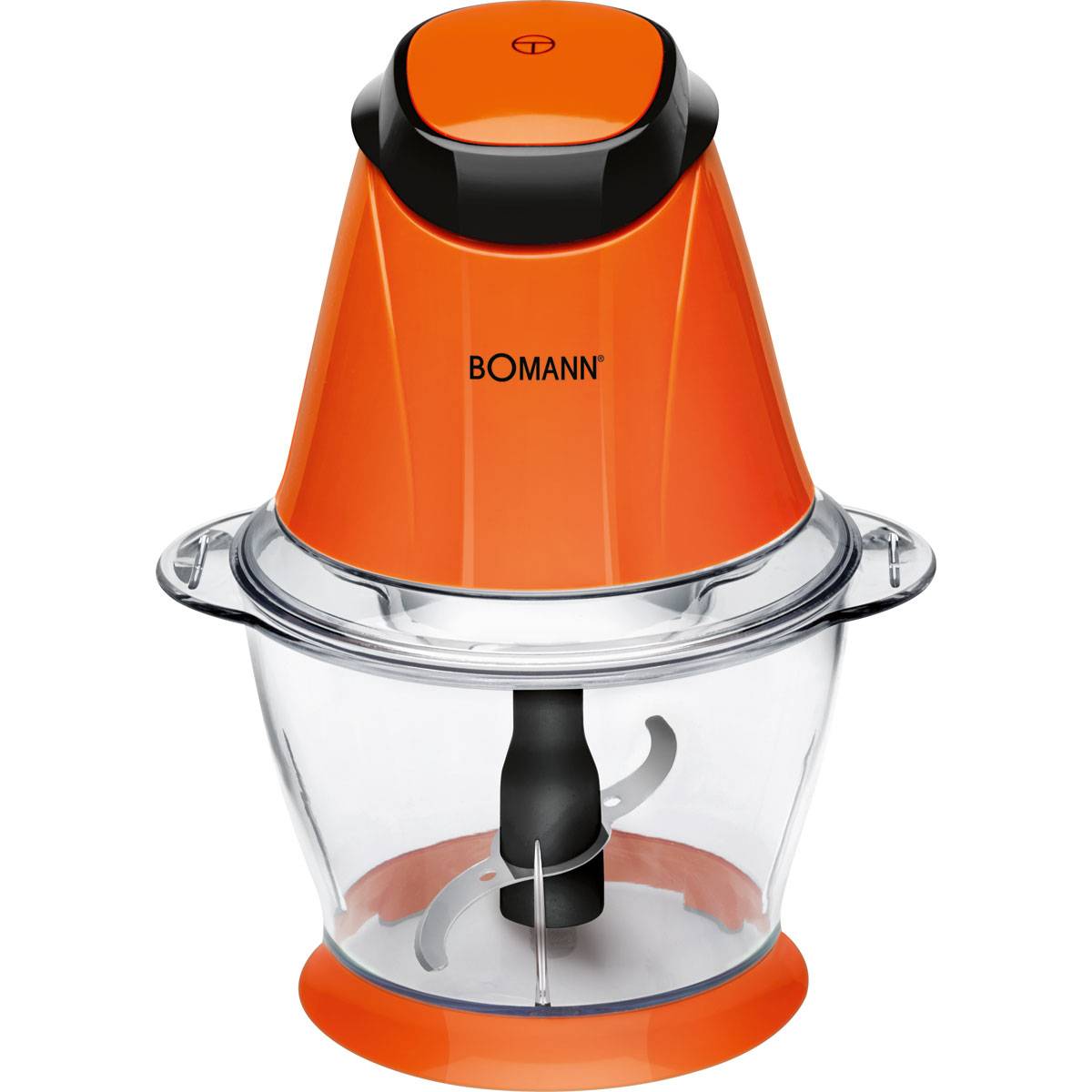 Bomann MZ 449 - Picadora multiusos, capacidad 1 l, función pica-hielo, 250 W, color naranja