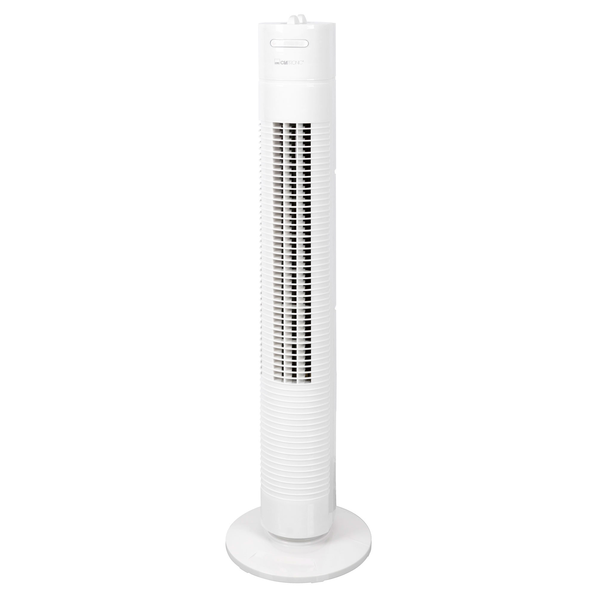 Clatronic TVL 3770 Ventilador de Torre Silencioso, Temporizador, Oscilante, 3 Velocidades,  78 cm,  Blanco