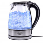 ADLER AD-1247 Hervidor de agua eléctrico cristal 1,7 litros, Regulador de  Temperatura de 60