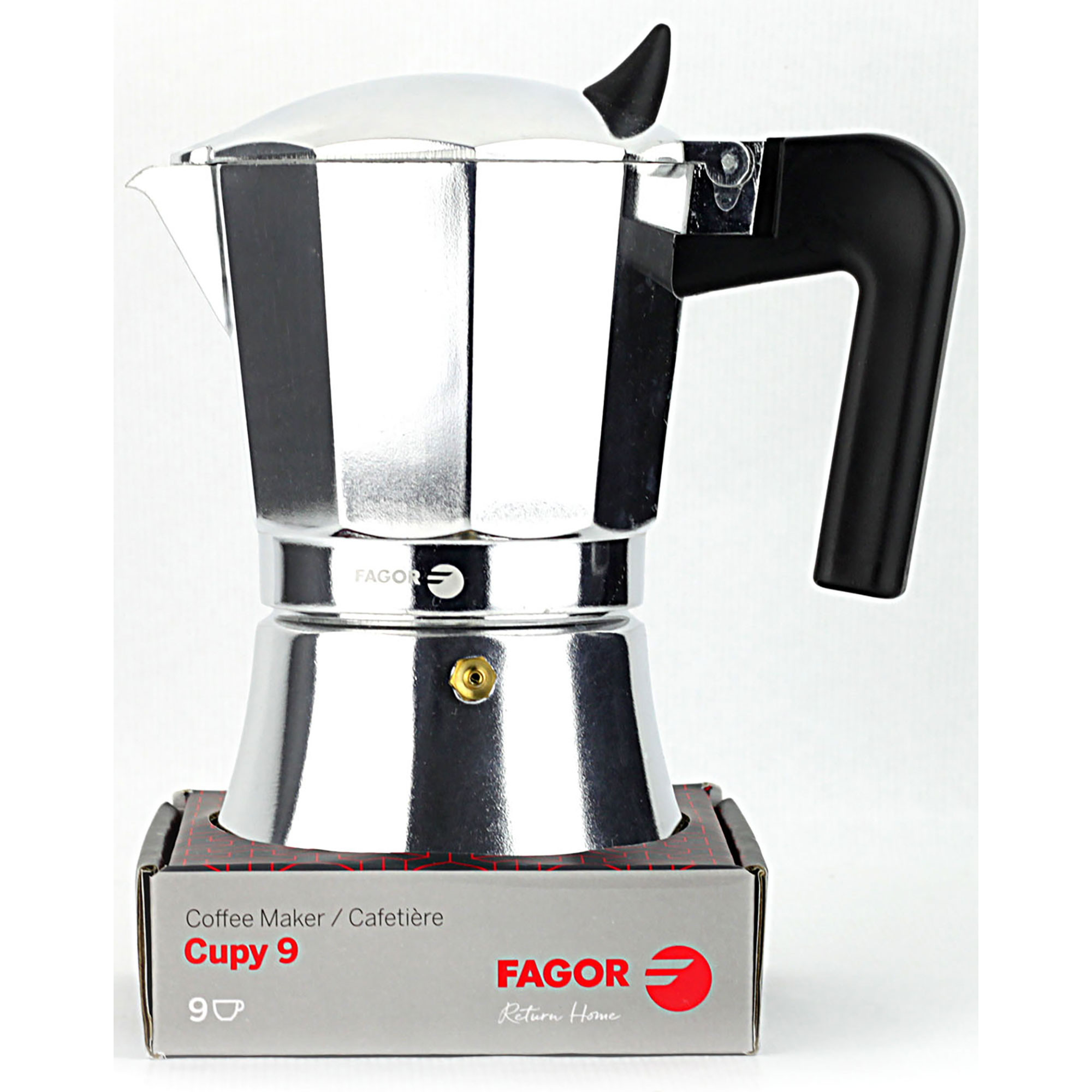 Cafetera Fagor Italiana 12 Tazas Aluminio Cupy Inducción