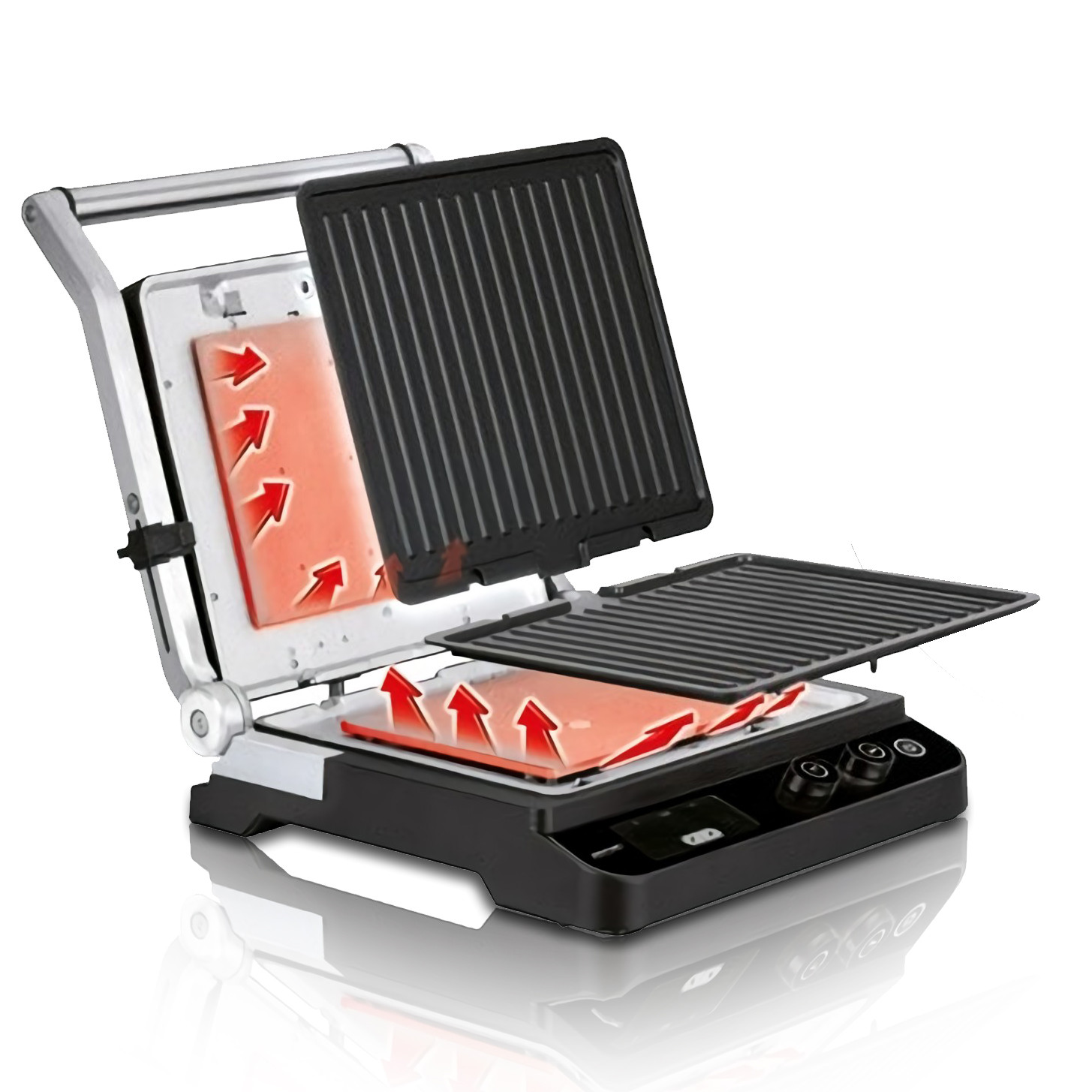 Plancha Asador 2 En 1 Eléctrico Grill Antiadherente