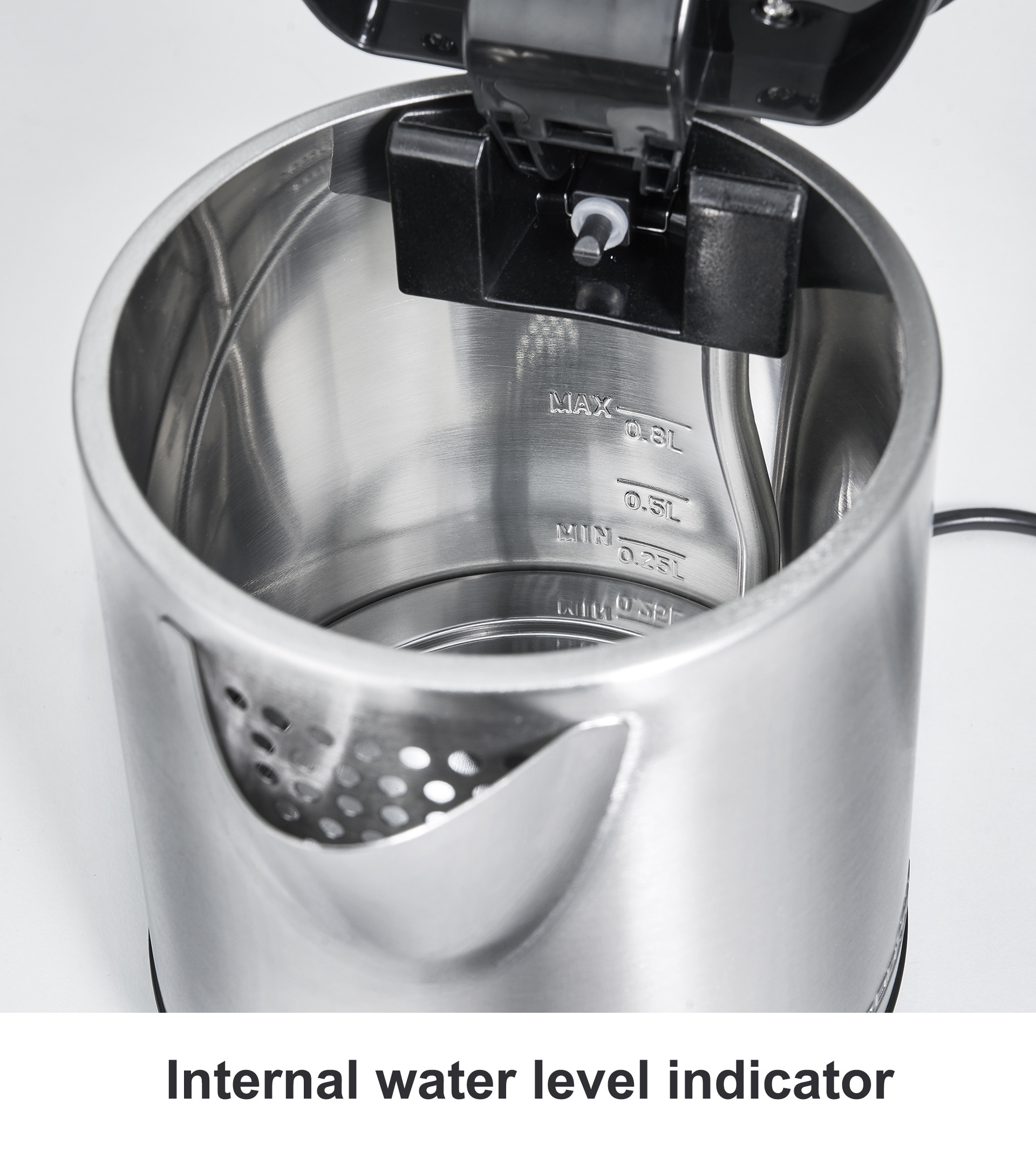 Hervidor agua eléctrico, 1,7 l, sin bpa, resi proficook wks 1215g plata 220