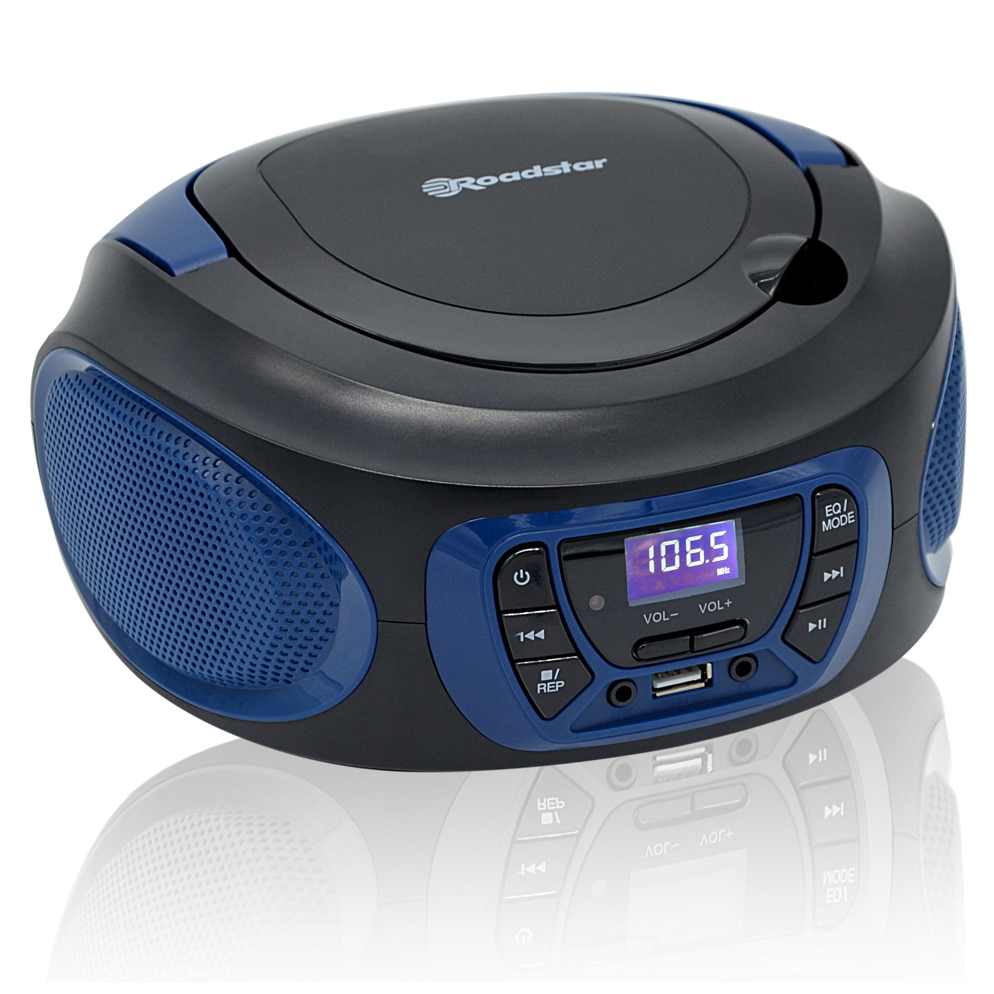 Radio CD,Radios portátiles Boombox, Reproductor de CD MP3 estéreo Portátil  con Bluetooth, USB, Entrada Aux, Conector para Auriculares (WTB791) :  : Electrónica