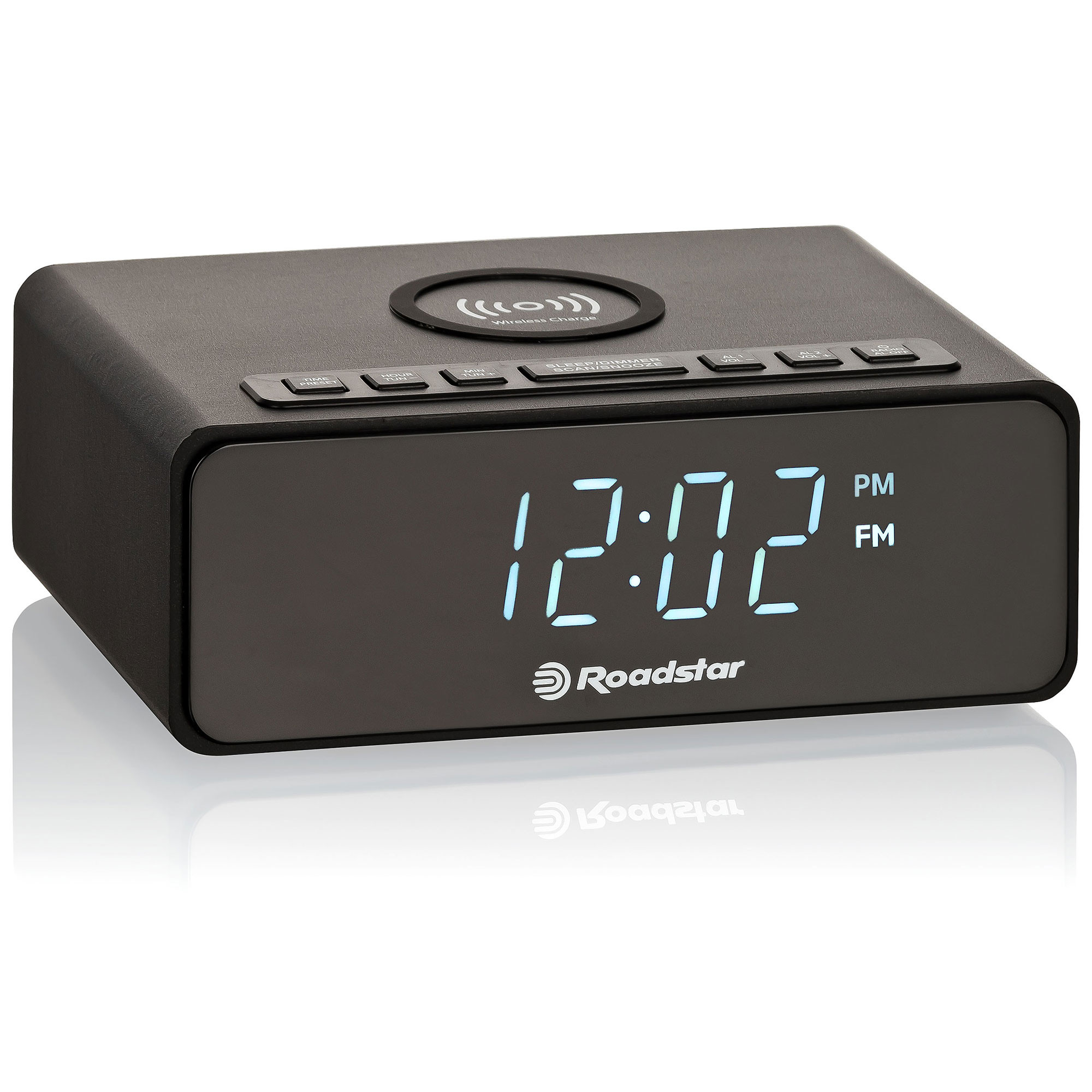 Despertador Cargador Inalámbrico Doble Alarma Función De Siesta