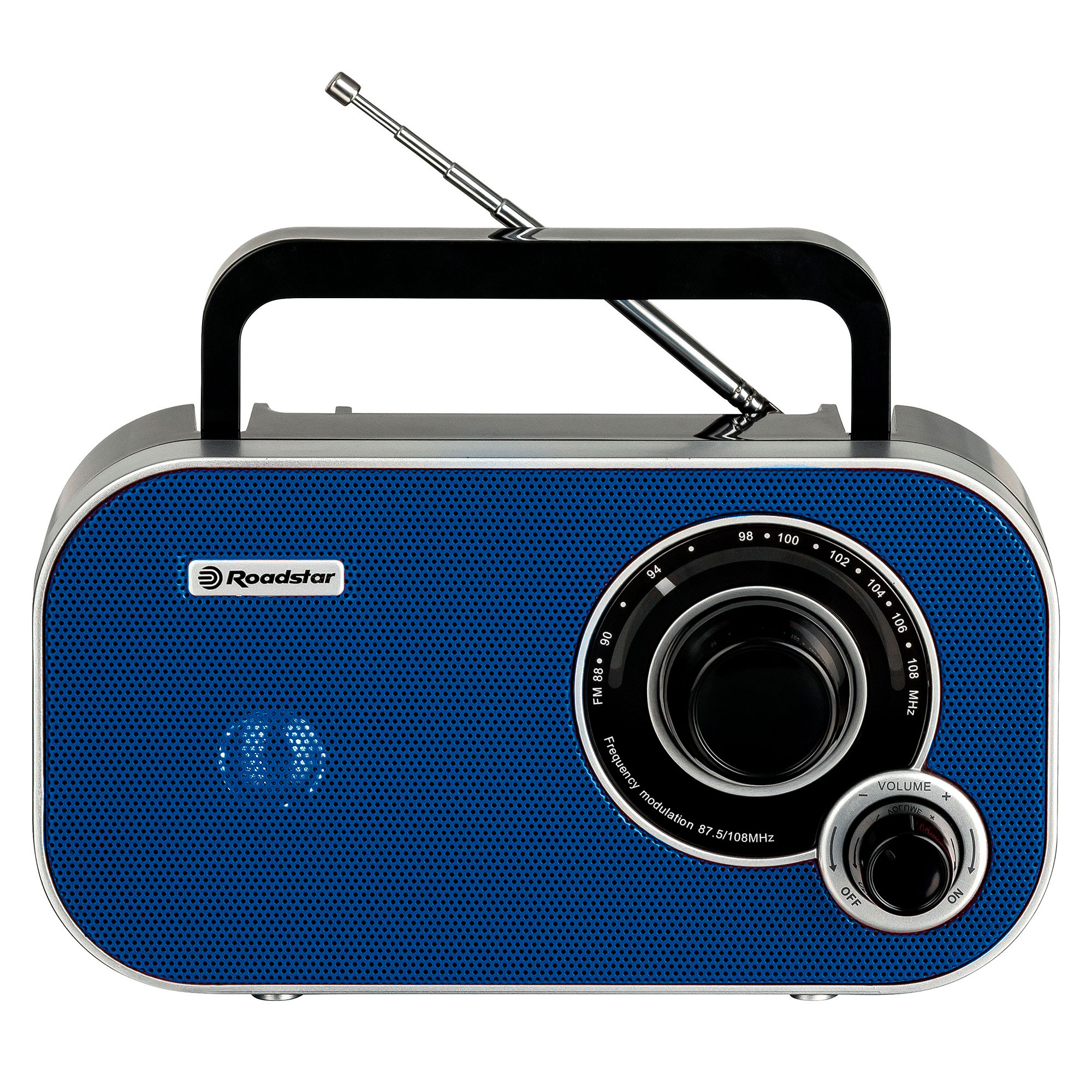 Radio portátil pequeña Fm Usb Sd Mp3 recargable - Azul