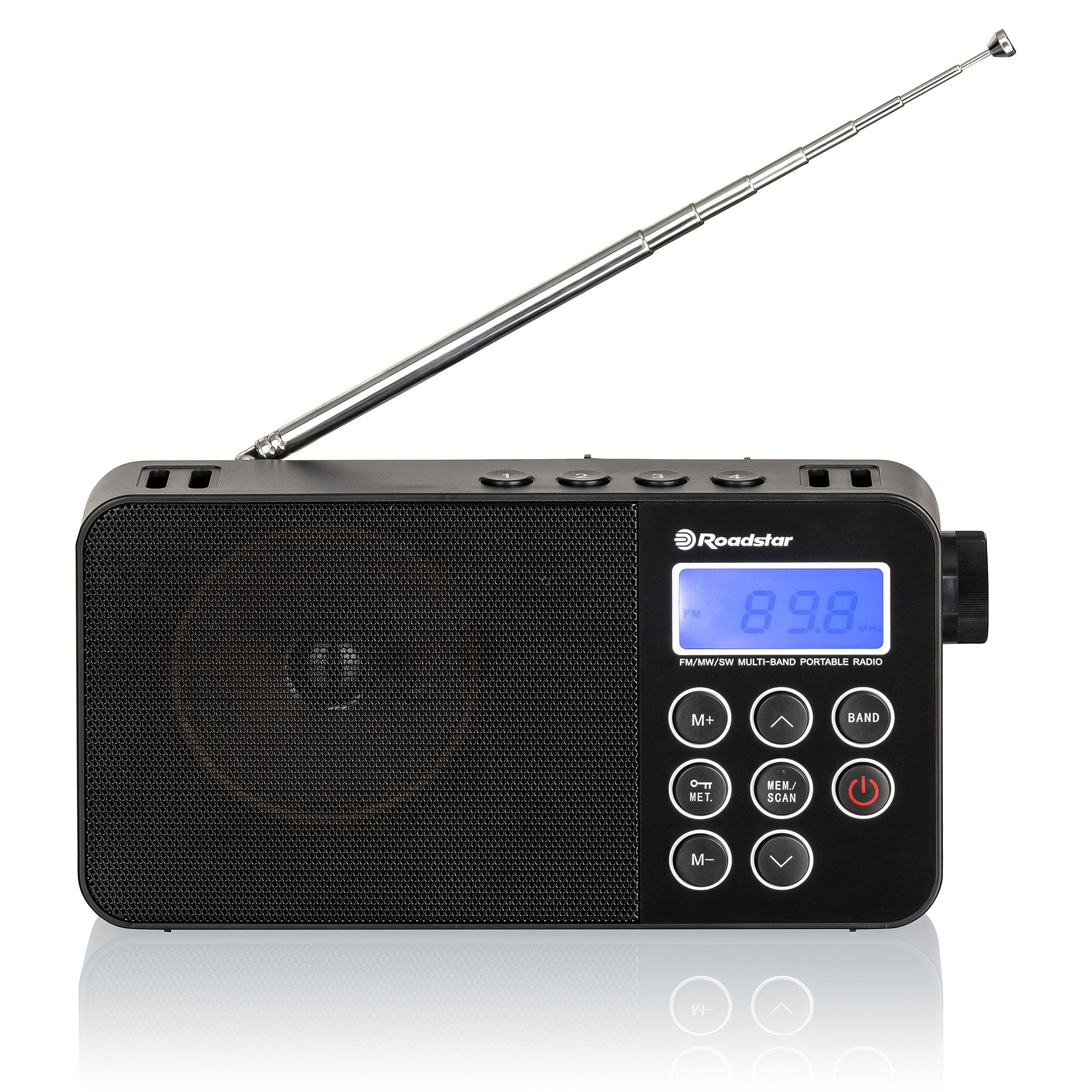 TIVDIO - Radio estéreo portátil AM/FM con reproductor y grabador de MP3 con  ranura para lápiz USB y temporizador de desconexión (negro)