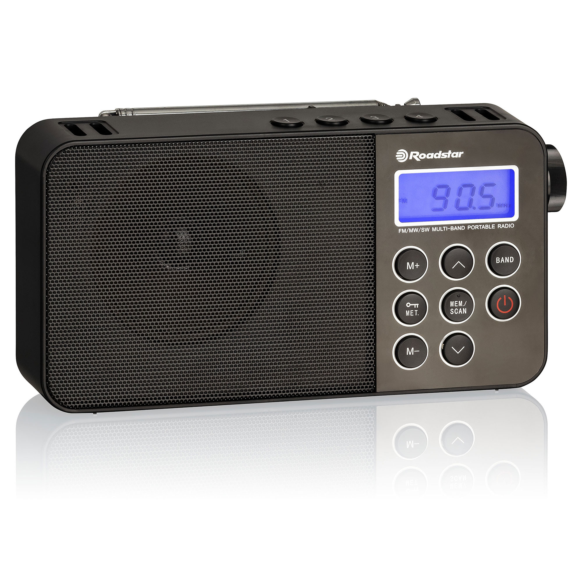 Radio portátil AM FM de dos bandas con reloj despertador y temporizador de  sueño estéreo de sintonización digital con conector para auriculares de 3,5  mm para caminar, trotar, acampar, negro