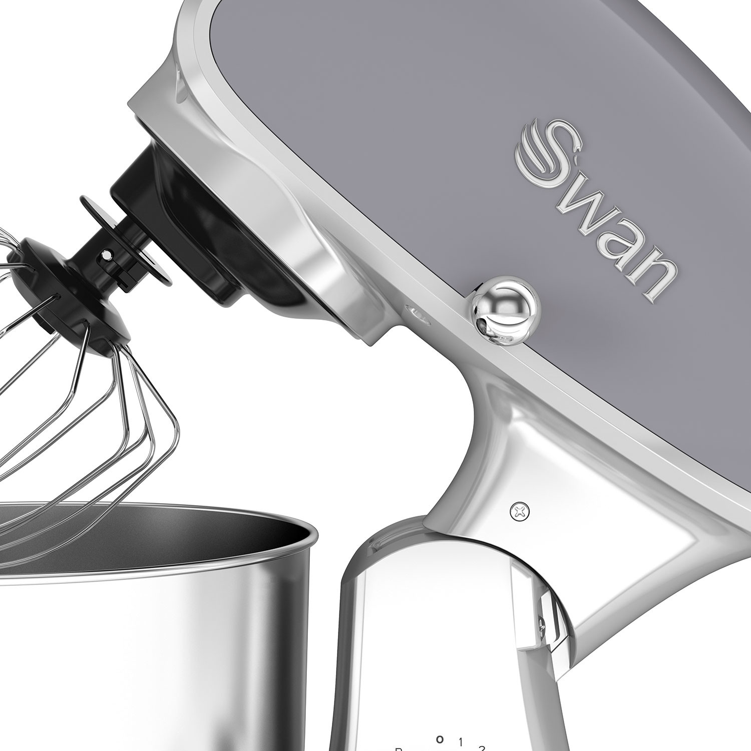Swan Sp33010 Grn Retro Batidora Amasadora Repostería Profesional, Robot  Cocina Cuerpo Metal, 8 Velocidades, 4,5 Litros, Bajo Ruido, Diseño Vintage  Gris, 1200 W