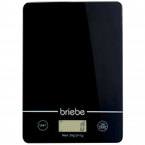 briebe Báscula Cocina Digital, Balanza Alta Precisión 1g / 0.1oz, Peso Comida hasta 5Kg, Pantalla LCD, Función TARA, Plataforma de Vidrio Resistente, Multifunción Pesa gr ml Oz Lb ?>