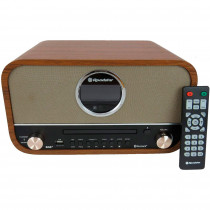 Roadstar HRA1245NWD Radio Portátil Vintage FM Analógica, Altavoz de 1 Vía  16W, Radio Retro Compacta para