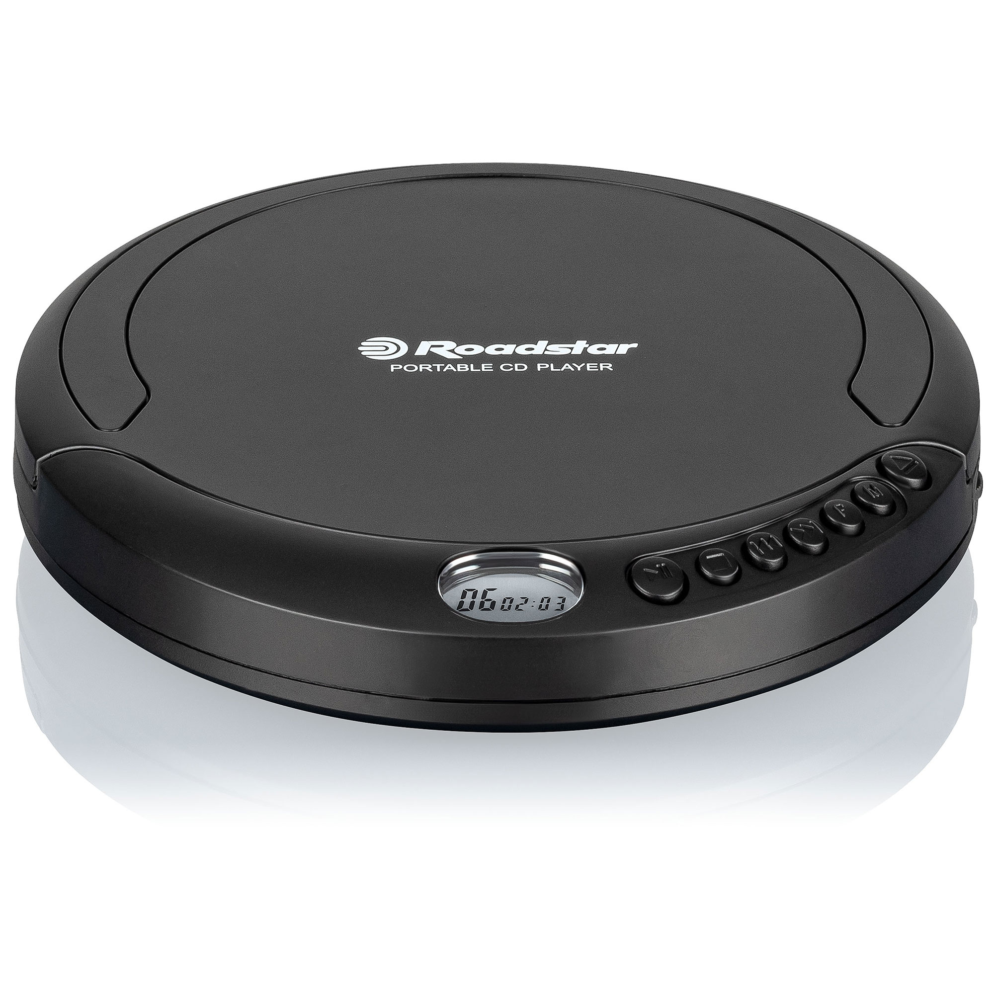 Roadstar PCD-435NCD/BK Discman Reproductor de CD, CDA,CD-R, CD-RW, Portátil con Auriculares Incluidos, Inalámbrico, Pantalla LCD, Pilas, Negro